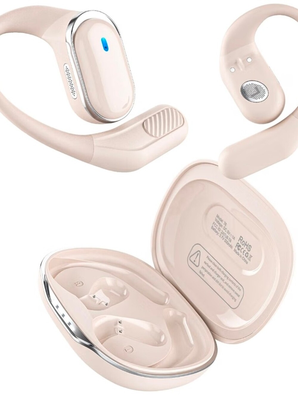 Open Ear Wireless Earbuds Bluetooth Headphones, 80H Playtime Stereo Ear Buds.